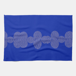 Stilvoll Pfirsichrosa Chinoiserie Muster auf blau Geschirrtuch