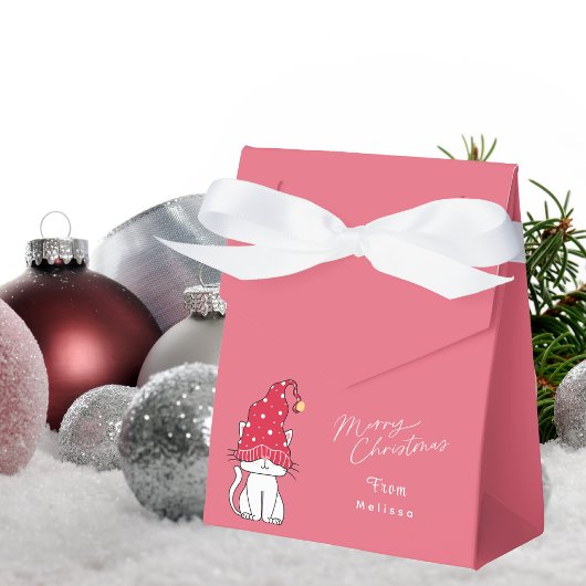 Stilvoll Pink Frohe Weihnachten Moderne Niedliche  Geschenkschachtel
