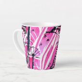 Stilvoll pink in Paris inspiriert Aquarell Milchtasse (Linke Ecke)