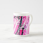 Stilvoll pink in Paris inspiriert Aquarell Porzellantasse (Vorderseite Rechts)