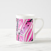 Stilvoll pink in Paris inspiriert Aquarell Porzellantasse (Rechts)