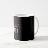 Stilvoll Pink Sweet 16 Zebra Herzdesign Name Kaffeetasse (VorderseiteRechts)