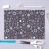 Stilvoll pinkfarbene goldfarbene Winterschneeflock Seidenpapier (Handwerk)