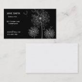 Stilvoll platinmoderner Blumenberater Visitenkarte (Vorne/Hinten)