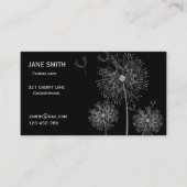 Stilvoll platinmoderner Blumenberater Visitenkarte (Vorderseite)