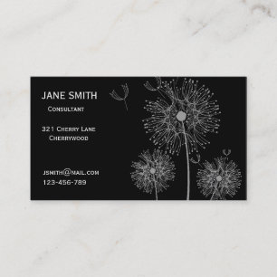 Stilvoll platinmoderner Blumenberater Visitenkarte