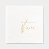 Stilvoll quadratischer Rahmen Servietten Mit Folie (Vorderseite)