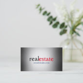 Stilvoll Real Anwesen Agent Trendy Beruflich Gray Visitenkarte (Stehend Vorderseite)