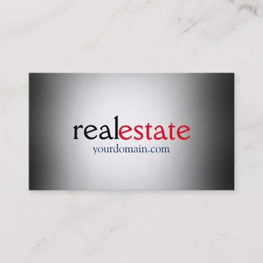 Stilvoll Real Anwesen Agent Trendy Beruflich Gray Visitenkarte (Vorderseite)