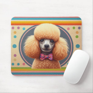 Stilvoll realistisch Niedlicher Poodle Dog farbenf Mousepad