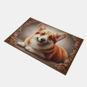 Stilvoll realistische Farbenpracht an der Grenze C Fußmatte (Schrägansicht)