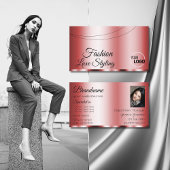 Stilvoll Red Glamour mit Logo und Foto Stilvoll Visitenkarte