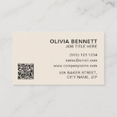 Stilvoll Retro Floral Senf botanisch Visitenkarte (Rückseite)