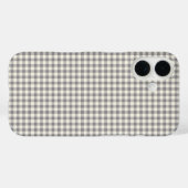 Stilvoll Retro Gray Gingham Kariertes Muster Case-Mate iPhone Hülle (Rückseite (Horizontal))