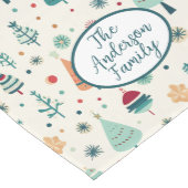 Stilvoll Retro Minimaler Weihnachtsbaum Muster Mittelgroßer Tischläufer (Ecke)