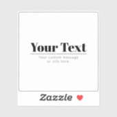 Stilvoll Retro-moderner Text | Schwarz und Weiß Aufkleber (Blatt)