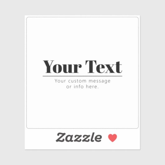 Stilvoll Retro-moderner Text | Schwarz und Weiß Aufkleber (Blatt)