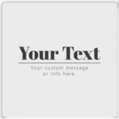 Stilvoll Retro-moderner Text | Schwarz und Weiß Aufkleber (Vorderseite)