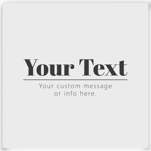 Stilvoll Retro-moderner Text | Schwarz und Weiß Aufkleber (Vorderseite)