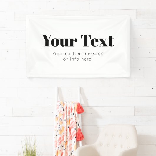 Stilvoll Retro-moderner Text | Schwarz und Weiß Banner (Insitu)