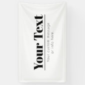 Stilvoll Retro-moderner Text | Schwarz und Weiß Banner (Vertikal)