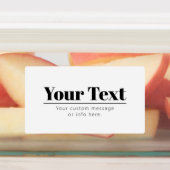 Stilvoll Retro-moderner Text | Schwarz und Weiß Etiketten (Befestigt)