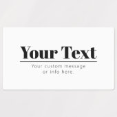 Stilvoll Retro-moderner Text | Schwarz und Weiß Etiketten (Design 1)