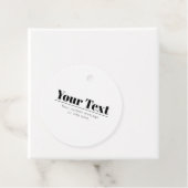 Stilvoll Retro-moderner Text | Schwarz und Weiß Geschenkanhänger (Beispiel)