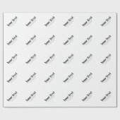 Stilvoll Retro-moderner Text | Schwarz und Weiß Geschenkpapier (Flach)