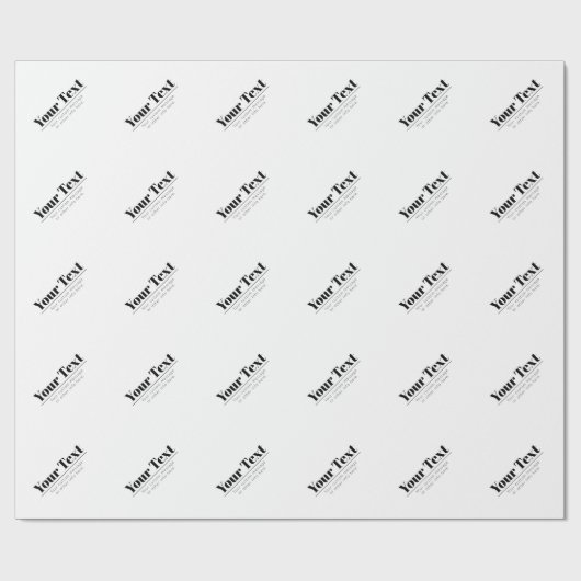 Stilvoll Retro-moderner Text | Schwarz und Weiß Geschenkpapier (Flach)