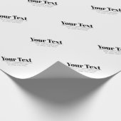 Stilvoll Retro-moderner Text | Schwarz und Weiß Geschenkpapier (Ecke)