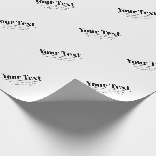Stilvoll Retro-moderner Text | Schwarz und Weiß Geschenkpapier (Ecke)