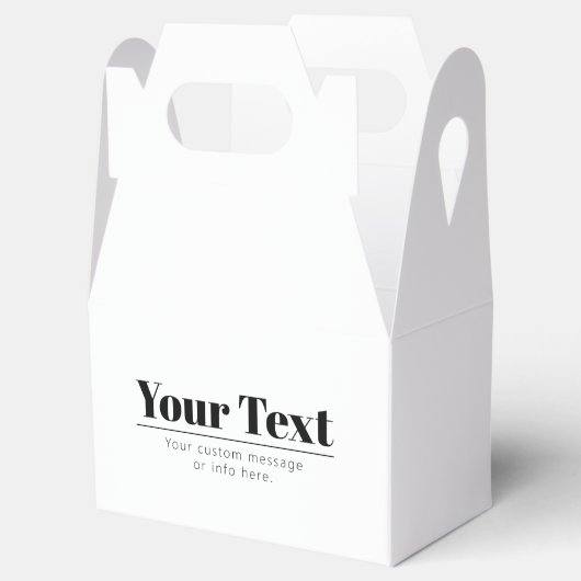 Stilvoll Retro-moderner Text | Schwarz und Weiß Geschenkschachtel (Geöffnet)