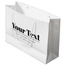 Stilvoll Retro-moderner Text | Schwarz und Weiß Große Geschenktüte