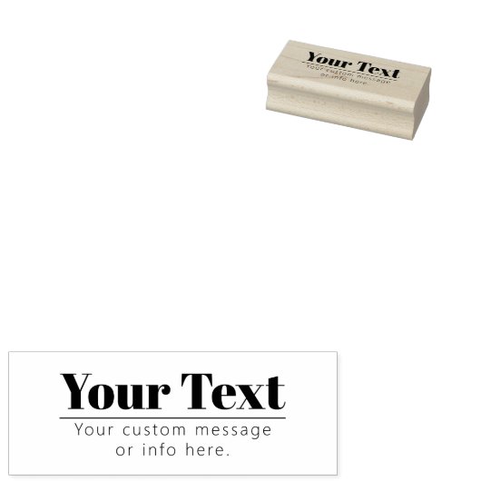 Stilvoll Retro-moderner Text | Schwarz und Weiß Gummistempel (Stempel)