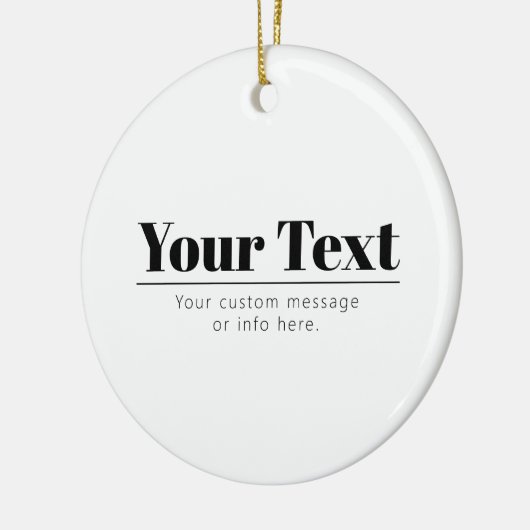 Stilvoll Retro-moderner Text | Schwarz und Weiß Keramik Ornament (Links)