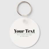 Stilvoll Retro-moderner Text | Schwarz und Weiß Schlüsselanhänger (Vorderseite)