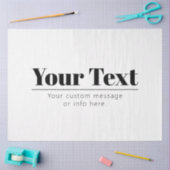 Stilvoll Retro-moderner Text | Schwarz und Weiß Seidenpapier (Basteln)