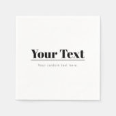 Stilvoll Retro-moderner Text | Schwarz und Weiß Serviette (Vorderseite)