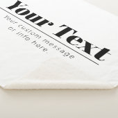 Stilvoll Retro-moderner Text | Schwarz und Weiß Sherpadecke (3/4)