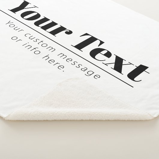 Stilvoll Retro-moderner Text | Schwarz und Weiß Sherpadecke (3/4)