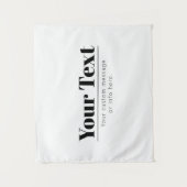 Stilvoll Retro-moderner Text | Schwarz und Weiß Wandteppich (Vorderseite)