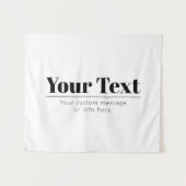 Stilvoll Retro-moderner Text | Schwarz und Weiß Wandteppich (Vorderseite (Horizontal))