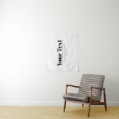 Stilvoll Retro-moderner Text | Schwarz und Weiß Wandteppich (Beispiel)