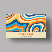 Stilvoll Retro Psychedelic Groovy Abstrakt Visitenkarte