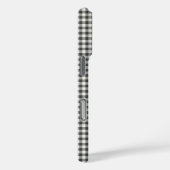 Stilvoll Retro Schwarz-weiß Gingham Kariertes Must Case-Mate iPhone Hülle (Rückseite / Rechts)