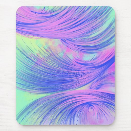 Stilvoll rosa Abstrakt Feathers Mousepad (Vorne)
