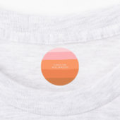 Stilvoll rosa Abstrakte Streifen Personalisiert Etiketten (Befestigt)