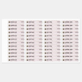 Stilvoll rosa Aquarelltöne mit Logo Etiketten (Blatt)