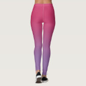 Stilvoll rosa bis Lila glänzend Leggings (Rückseite)